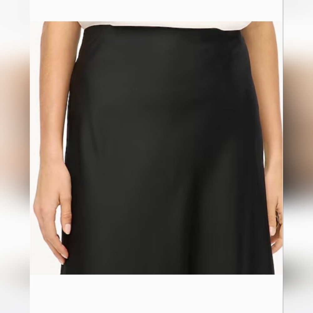 J Crew Black Satin Slip Skirt NWT, Small